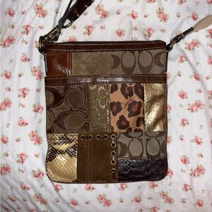 PATCHWORK COACH MESSENGER BAG